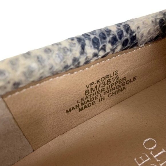 Vince Camuto Snakeskin Slip On Loafers Platform Flats - Picture 5 of 8